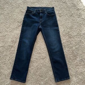 Men's Straight Jeans - Dark Blue by Mott & Bow